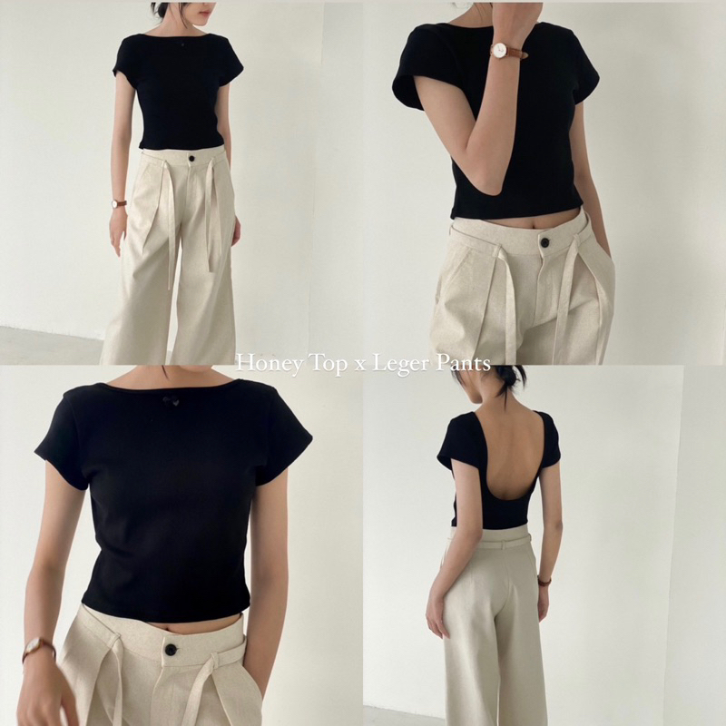 𝐇𝐨𝐧𝐞𝐲 𝐓𝐨𝐩 - Áo Dáng Ngắn Hở Lưng