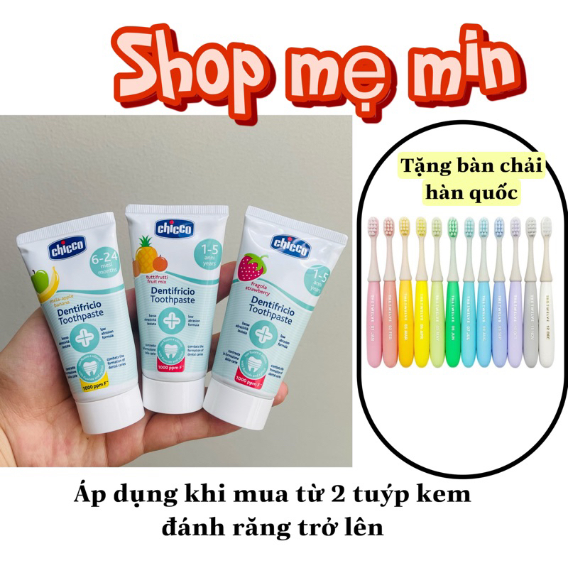 Kem đánh răng chicco cho bé từ 6 tháng CHICCO