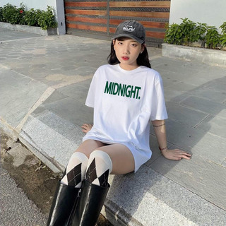 áo 3158 cotton khô chữ midnight-áo unisex tay lỡ