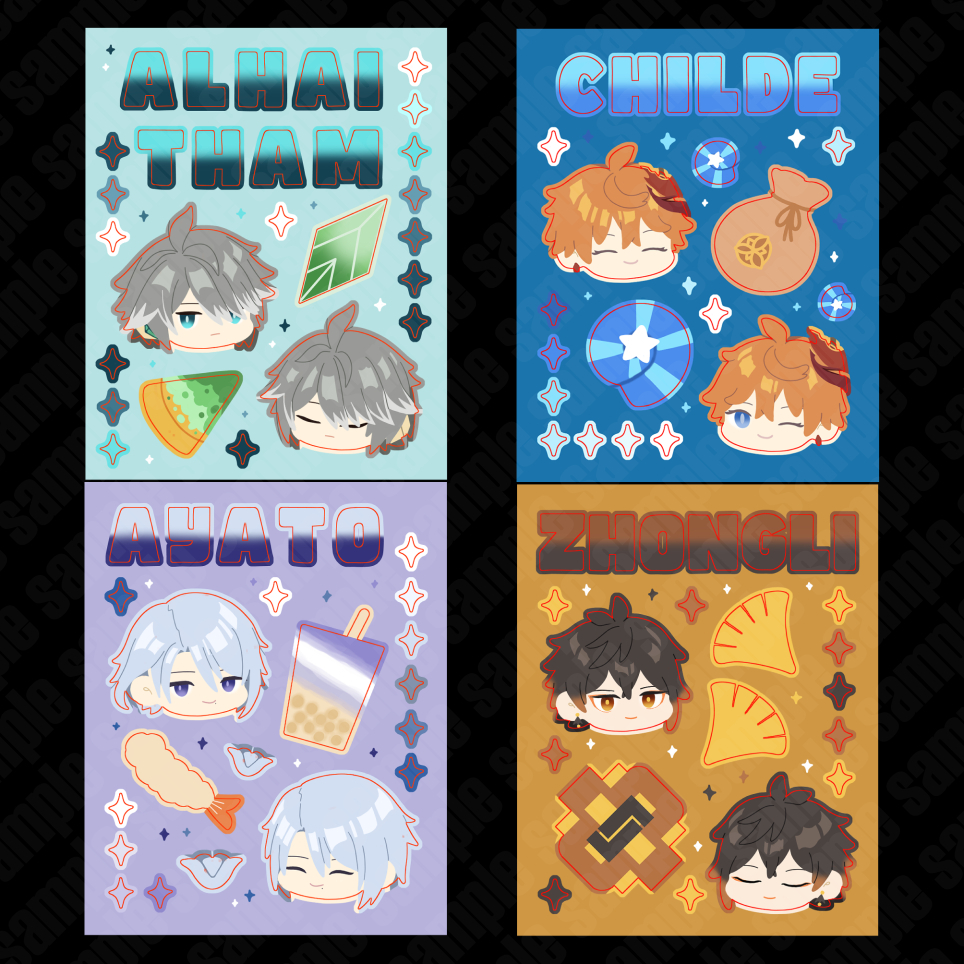 Hình dán/sticker Genshin Impact trang trí