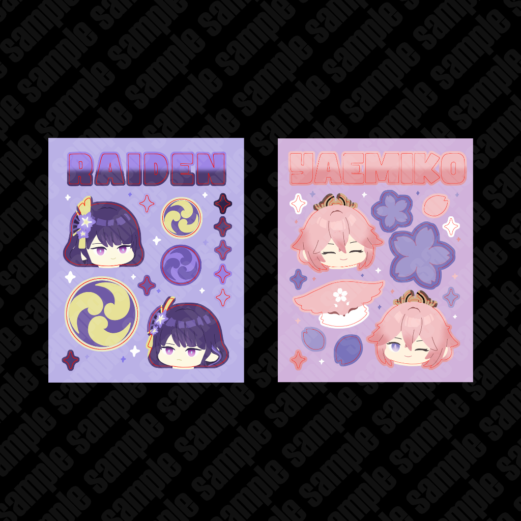 Hình dán/sticker Genshin Impact trang trí