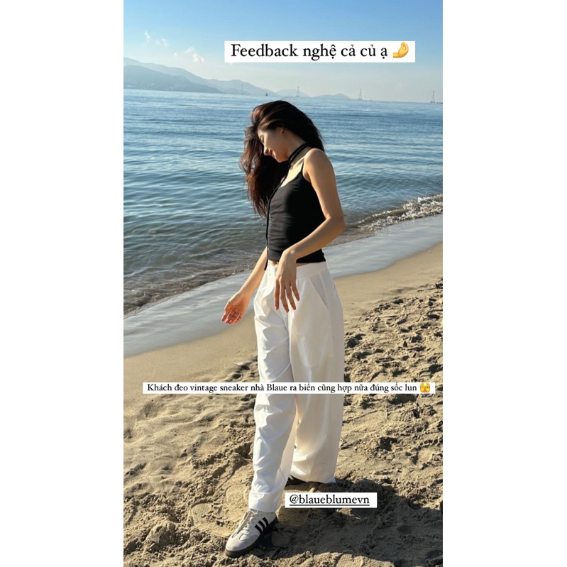 𝐁𝐥𝐚𝐮𝐞𝐁𝐥𝐮𝐦𝐞🦋  + Tặng Tất) Giày vintage sneaker - Giày thể thao ba sọc - Giày buộc dây Hàn Quốc