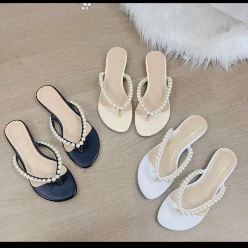 Dép Kẹp Xẹp Xỏ Ngón Kết Cườm ,Có Big Size 35-45 Mũi tròn