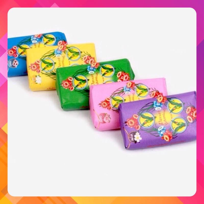 Combo 6 bánh Xà phòng vẹt Parrot 55g Thái Lan mềm da, thơm lâu