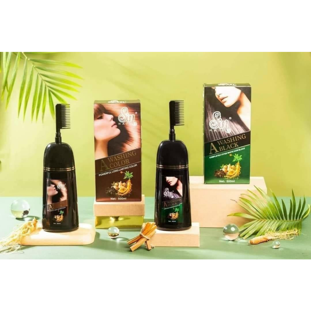 Dầu Gội Phủ Bạc Sin Hair Nhật Bản 500ML Thành Phần Nhân Sâm Tự Nhiên Giúp Đen/Nâu Tóc Bóng Mượt Giảm Rụng Tóc New 2023