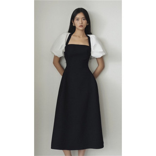 Váy Midi Cổ Vuông ( ảnh thật trải )