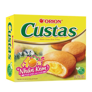 Bánh Orion custas kem trứng ,tiramisu 12 gói