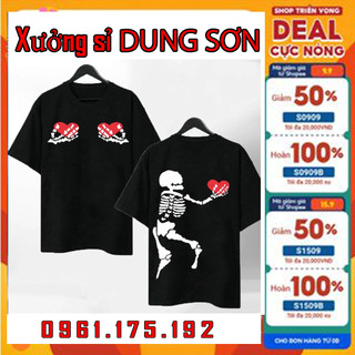 Aó phông người xương siêu đẹp,aó đủ size s m l xl