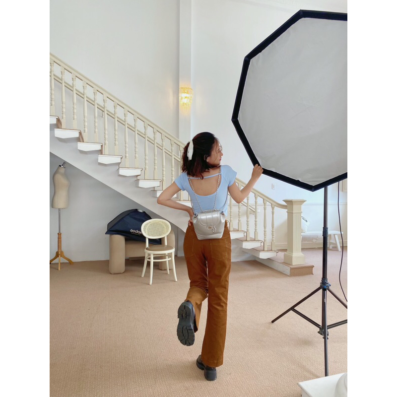 Áo thun crotop hở lưng - Gabby