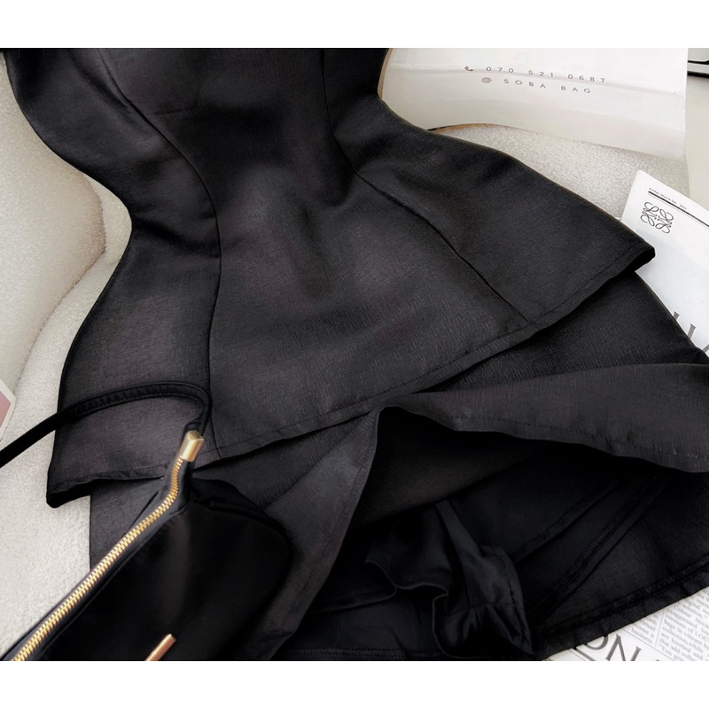 BỘ CHÂN VÁY NGẮN TAPTA+ ÁO CÚP ĐÍNH LÔNG 010923