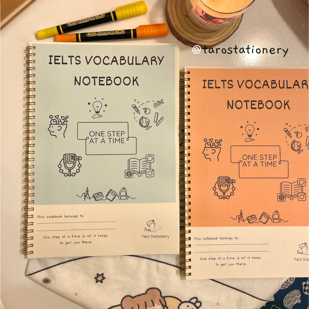 NOTEBOOK Vocabulary Sổ từ vựng IELTS, Sổ lò xo 4 Kỹ Năng IELTS Tiếng Anh Taro Stationery