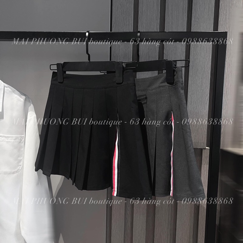 JENNYCLOSET | Set áo mi kèm cà vạt + chân váy xếp ly MPB