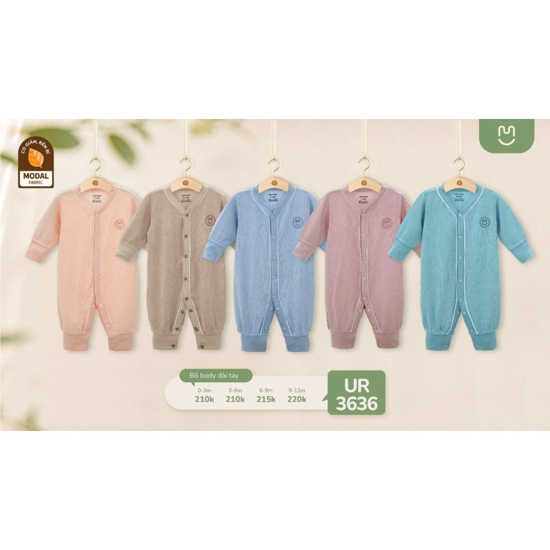 ULAROGO Bộ body liền cotton tăm