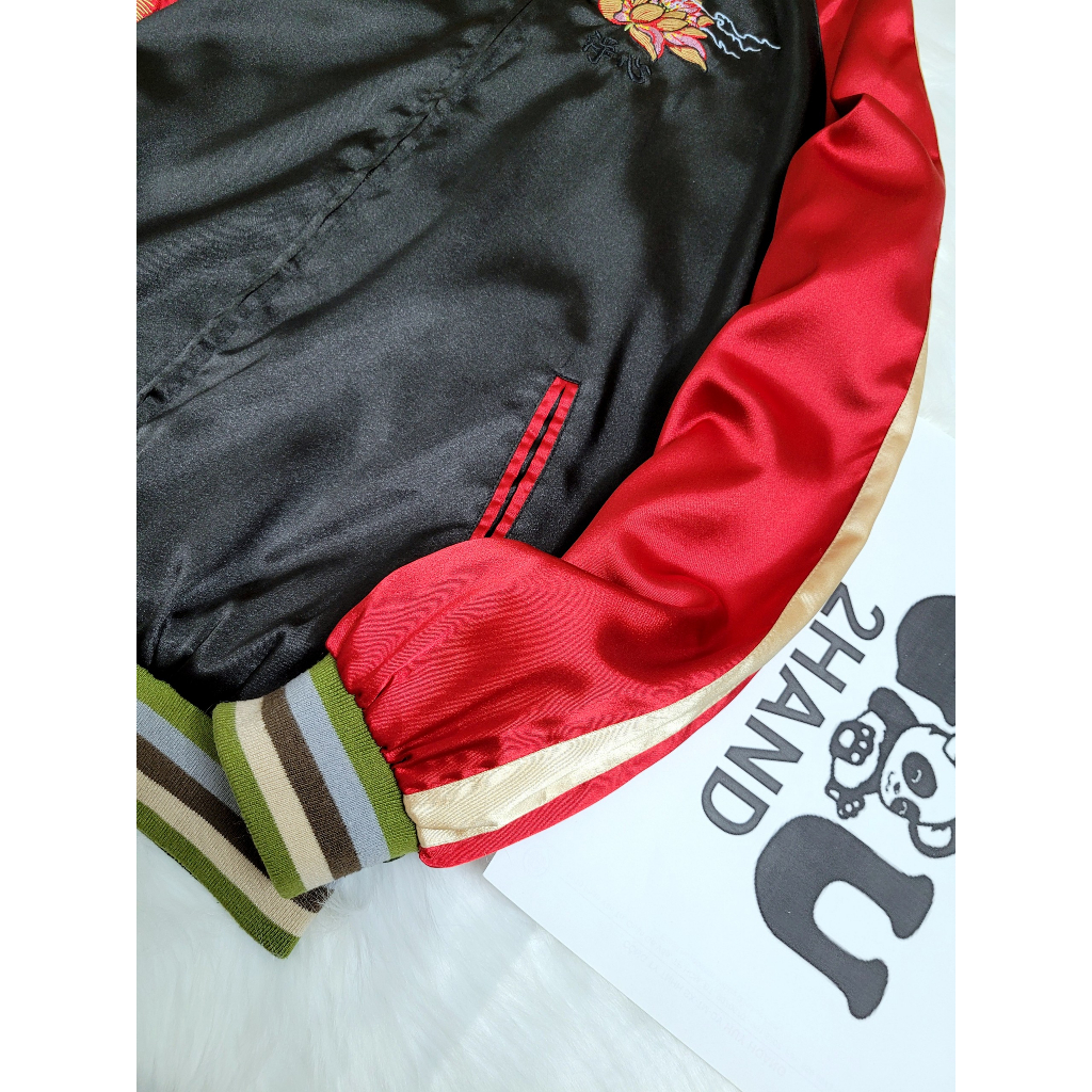Áo khoác bomber thêu 2hand giá tốt, áo bomber 2hand