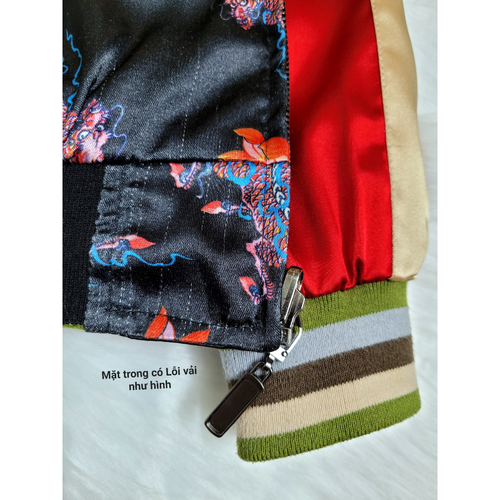 Áo khoác bomber thêu 2hand giá tốt, áo bomber 2hand