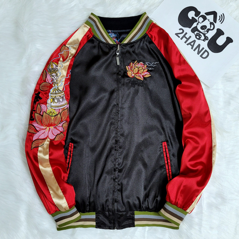 Áo khoác bomber thêu 2hand giá tốt, áo bomber 2hand