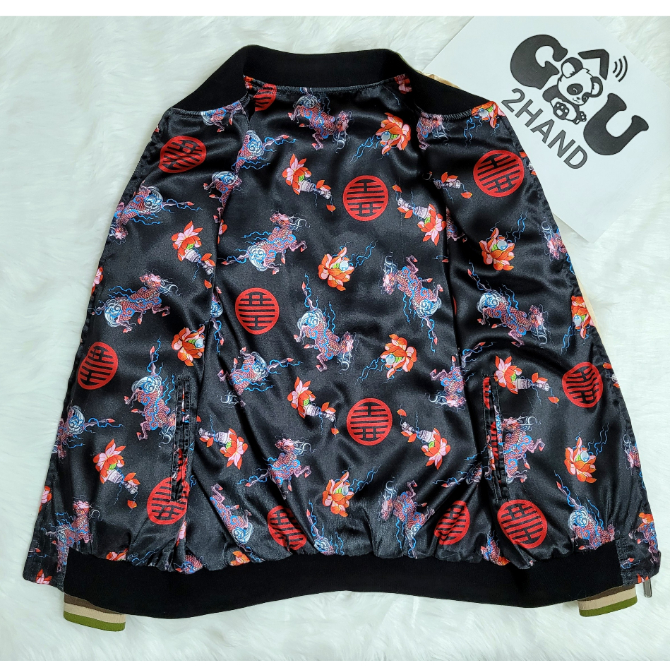Áo khoác bomber thêu 2hand giá tốt, áo bomber 2hand