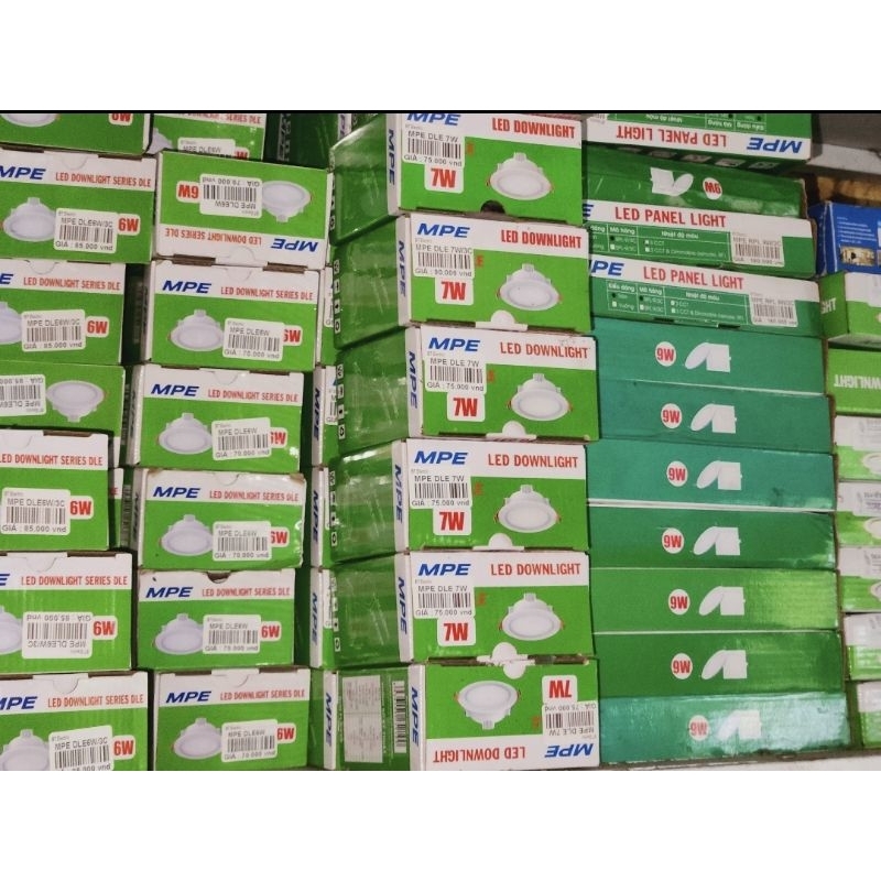 Đèn led âm trần MPE 6W, 7W, 9W hàng chính hãng, bảo hành 6 tháng