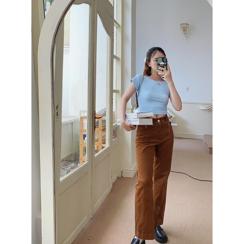 Áo thun crotop hở lưng - Gabby