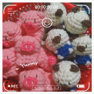 Móc khoá thú mini bằng len handmade