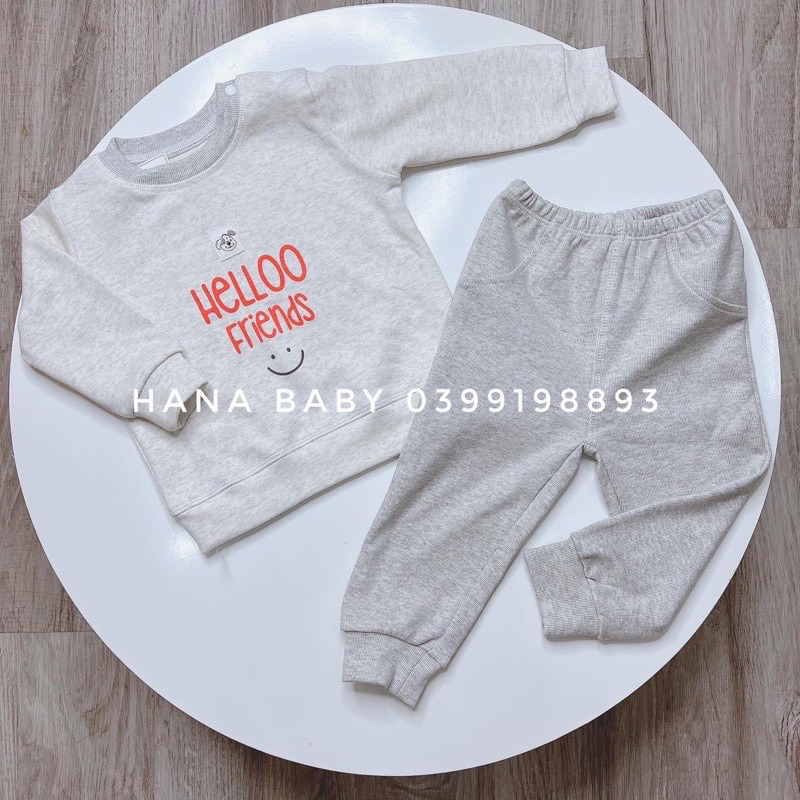 Bộ nỉ nhung Moon mềm mịn cho bé trai, bé gái