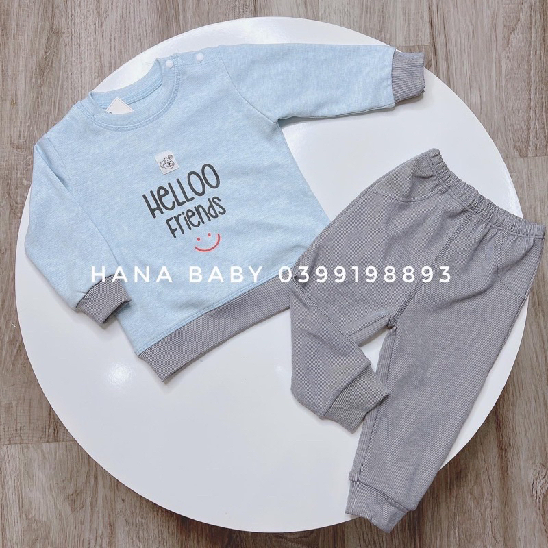 Bộ nỉ nhung Moon mềm mịn cho bé trai, bé gái