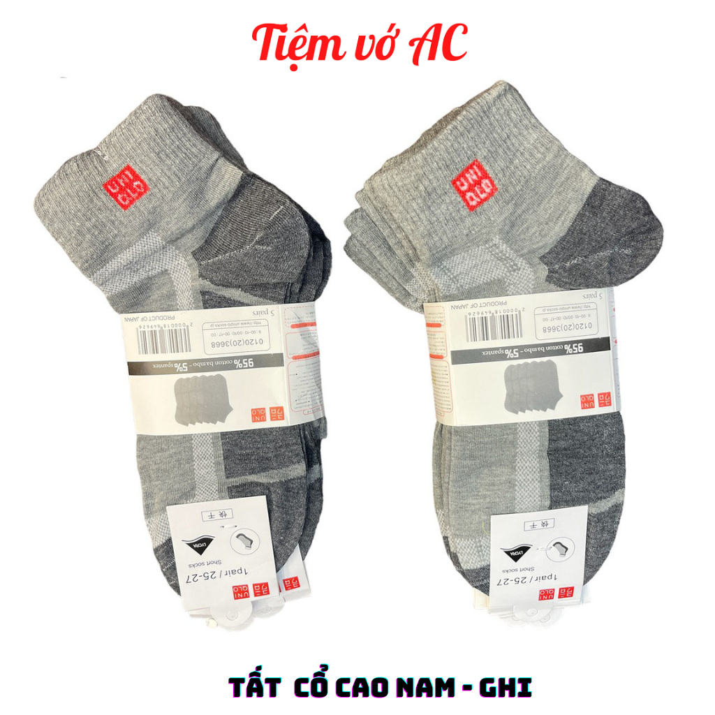 Tất nam cổ cao sét 10 đôi dày dặn hiệu Uni phong cách hàn quốc T111