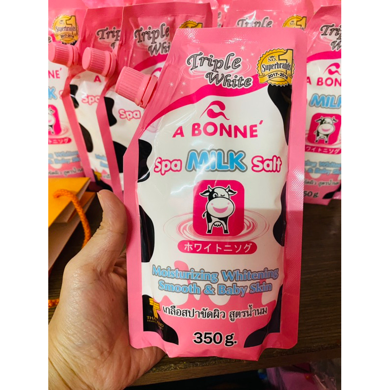 Muối Tắm Sữa Bò Tẩy Tế Bào Chết , Làm Sáng Da, Dưỡng Da Mịn Màng A Bonne Spa Salt Thái Lan 350g
