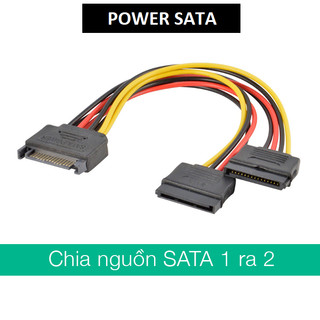 Cáp chia nguồn sata 1 ra 2 - dây chia nguồn sata 1 ra 2 20cm - cáp nguồn sata chữ y cho hdd/ssd/dvd-r