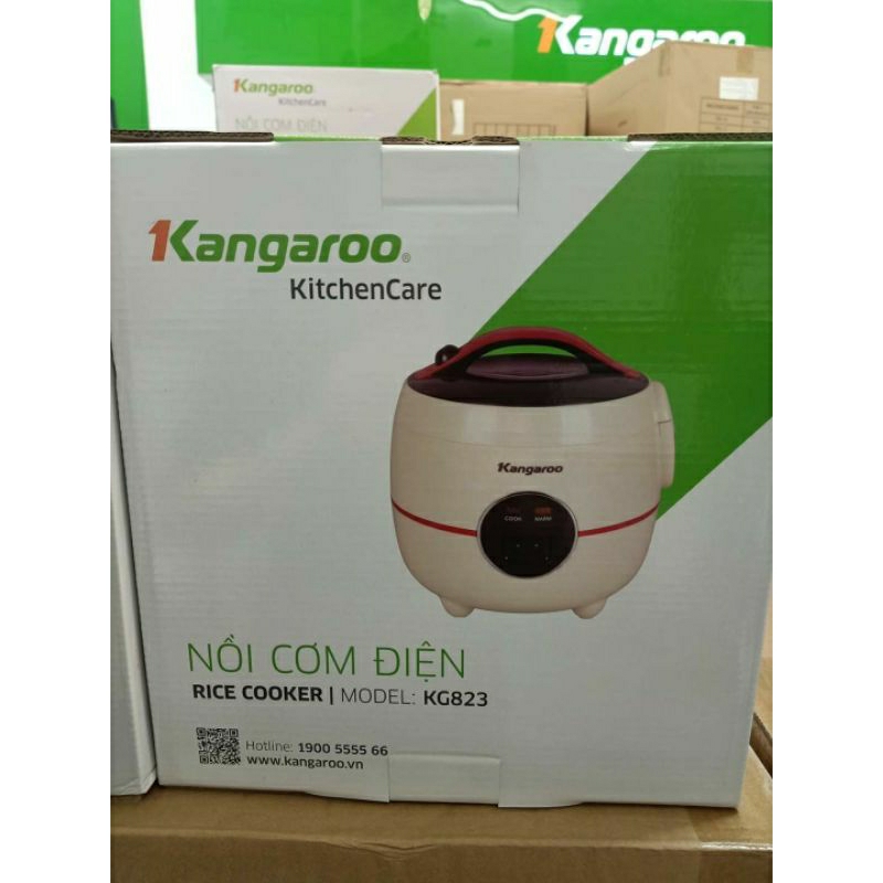 Nồi cơm điện kangaroo kg823 dung tích 1.2l bảo hành 12 tháng.