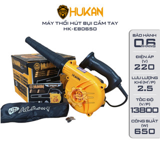 Máy thổi hút bụi cầm tay HUKAN EB0650, Công suất 650W, Động cơ đồng 100%