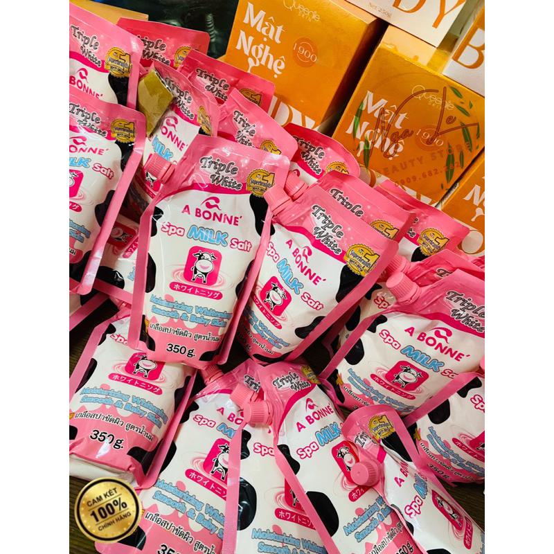 Muối Tắm Sữa Bò Tẩy Tế Bào Chết , Làm Sáng Da, Dưỡng Da Mịn Màng A Bonne Spa Salt Thái Lan 350g