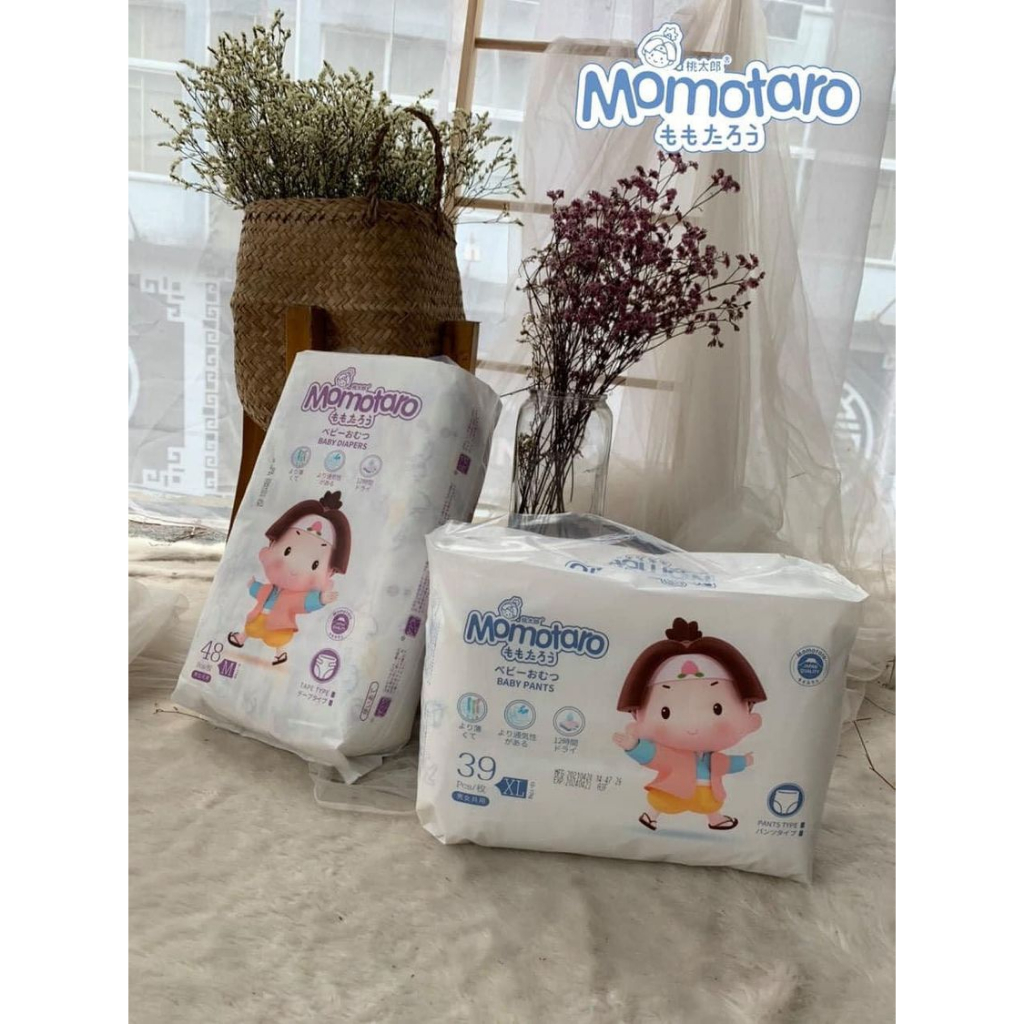 Tã bỉm dán/quần MOMOTARO chính hãng S56/M48/M46/L42/XL39/XXL36/XXXL35