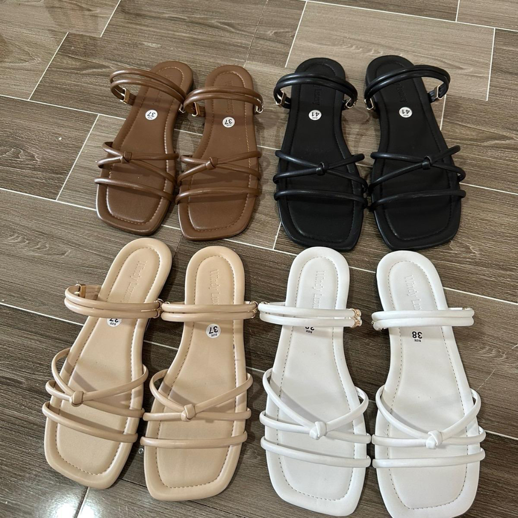 Sandanl Thắt Ú Khoá Giữ Chân , Chất Liệu Da ,Đế Bệt Có Big Size 35-45