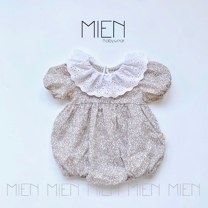 (R22) Bodysuit cổ ren thô tay bồng MIEN cho bé gái