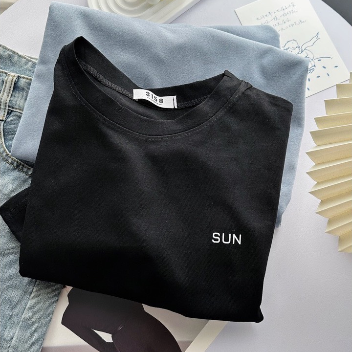 Áo thun 3158 form rộng mẫu SUN