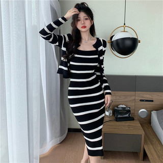 Váy len bầu thời trang công sở Shopdambau-BKA2604 Đầm bầu thiết kế kiểu yếm