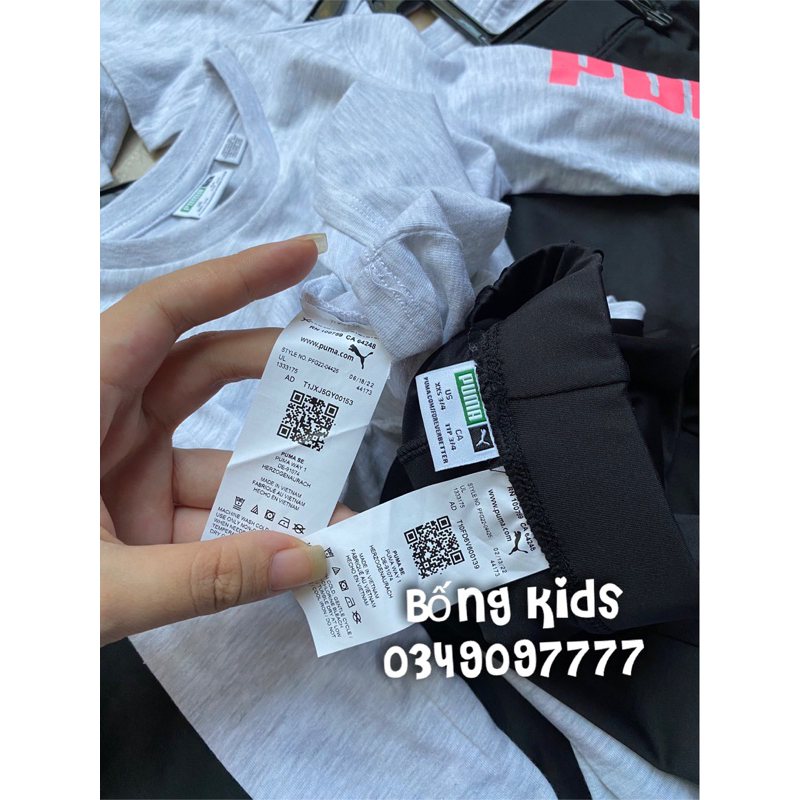 Bộ Thu Bé Gái Thể Thao Chữ Tay PM