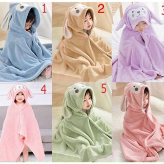  Khăn tắm cho bé khăn choàng tắm có mũ áo choàng tắm cho bé đi biển thấm hút cực tốt 