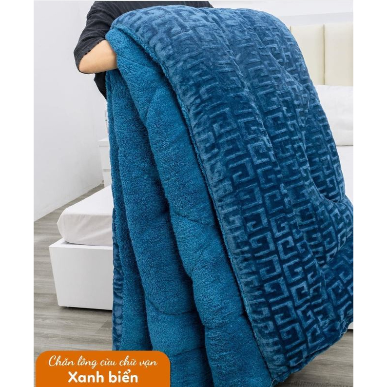 Chăn Lông Cừu Thương Hiệu LV, Chăn Đại Hàn 2m-2m2 loại 1 Siêu Dày Ấm