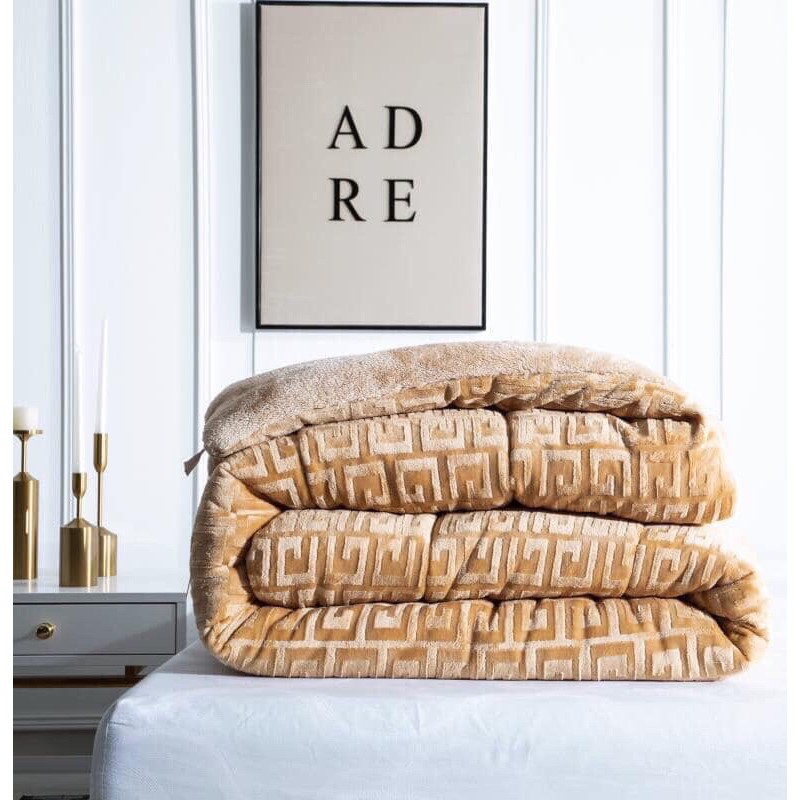 Chăn Lông Cừu Thương Hiệu LV, Chăn Đại Hàn 2m-2m2 loại 1 Siêu Dày Ấm