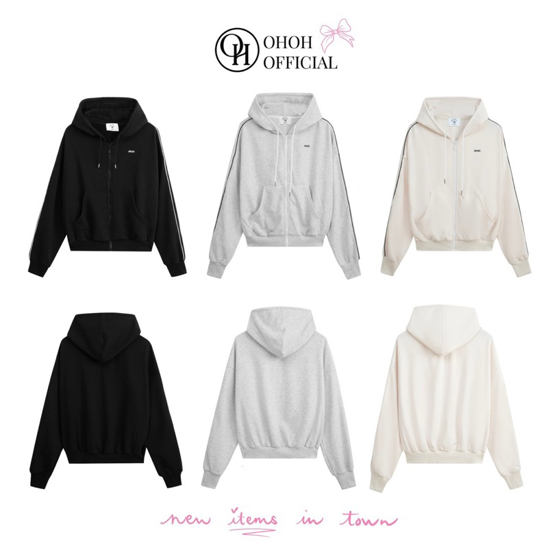 Áo khoác hoodie viền tay OHOH