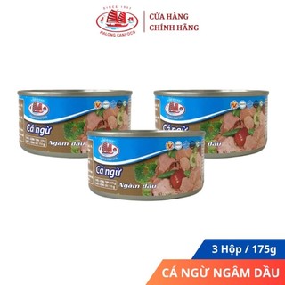Combo 3 hộp cá ngừ cắt khúc ngâm dầu 115g/ 175g - đồ hộp hạ long