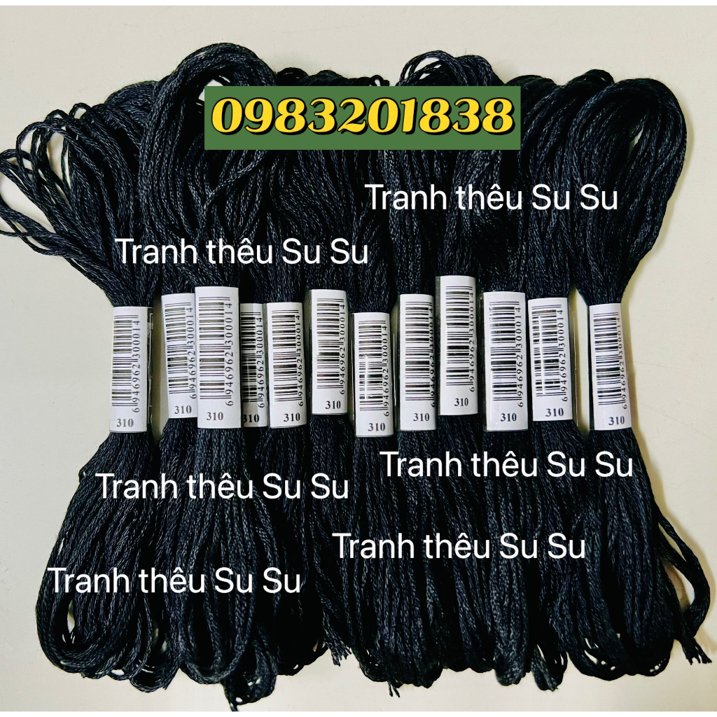 Chỉ cotton thêu tranh chữ thập mã chỉ từ 300 đến 372