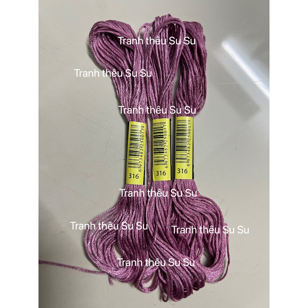 Chỉ cotton thêu tranh chữ thập mã chỉ từ 300 đến 372