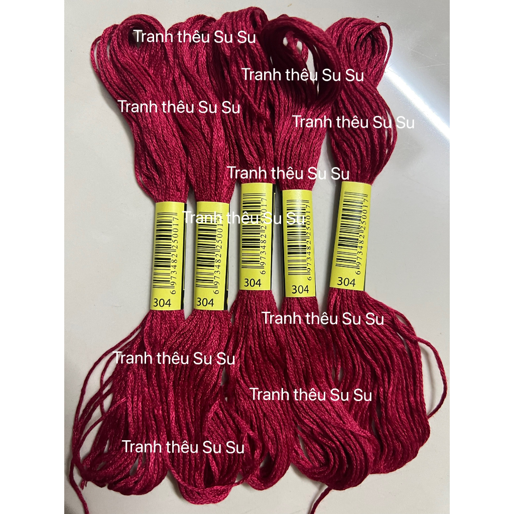 Chỉ cotton thêu tranh chữ thập mã chỉ từ 300 đến 372