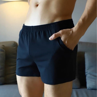 Quần ngủ thun nam màu trơn có túi