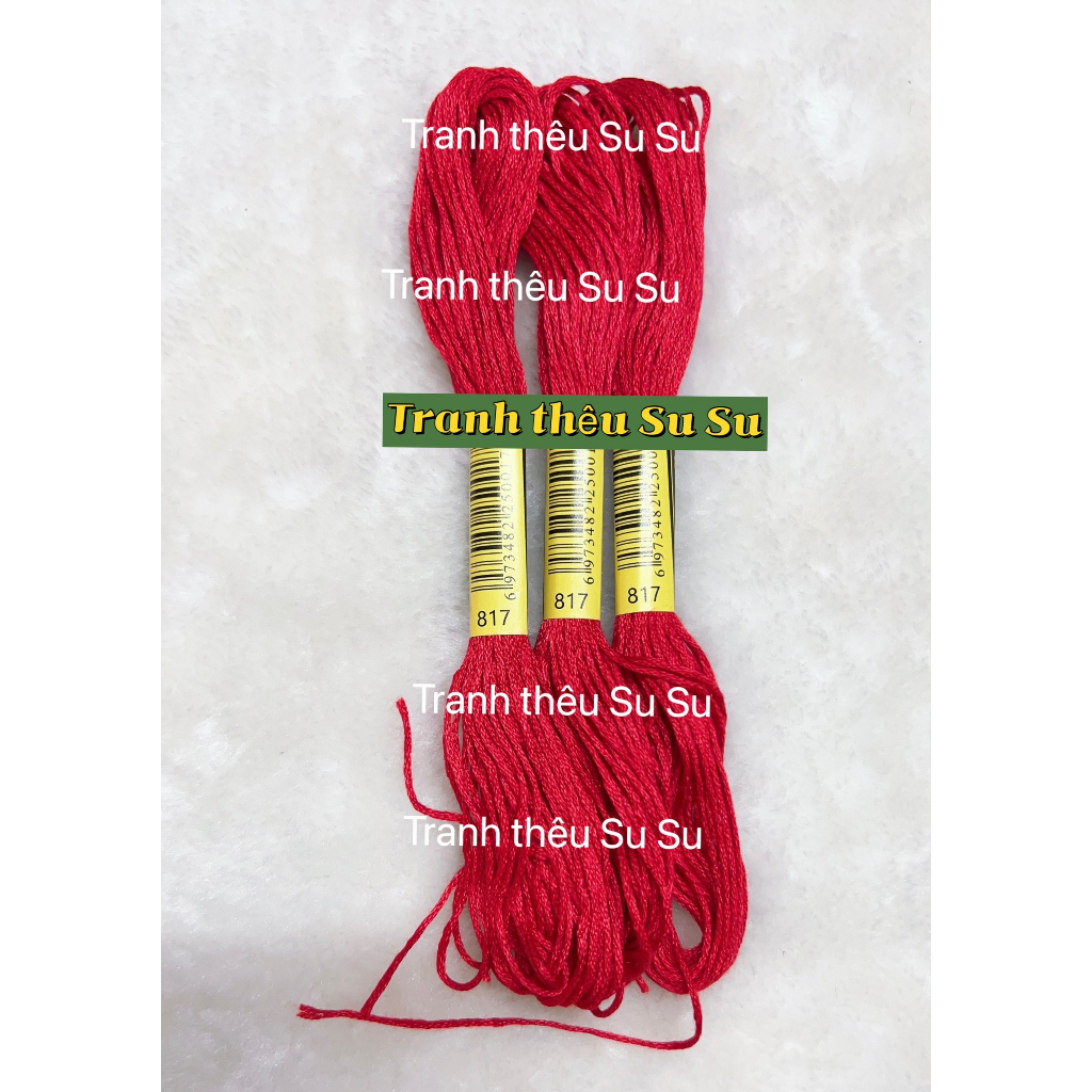 Chỉ thêu cotton mã theo bảng màu DMC mã từ 800 đến 899