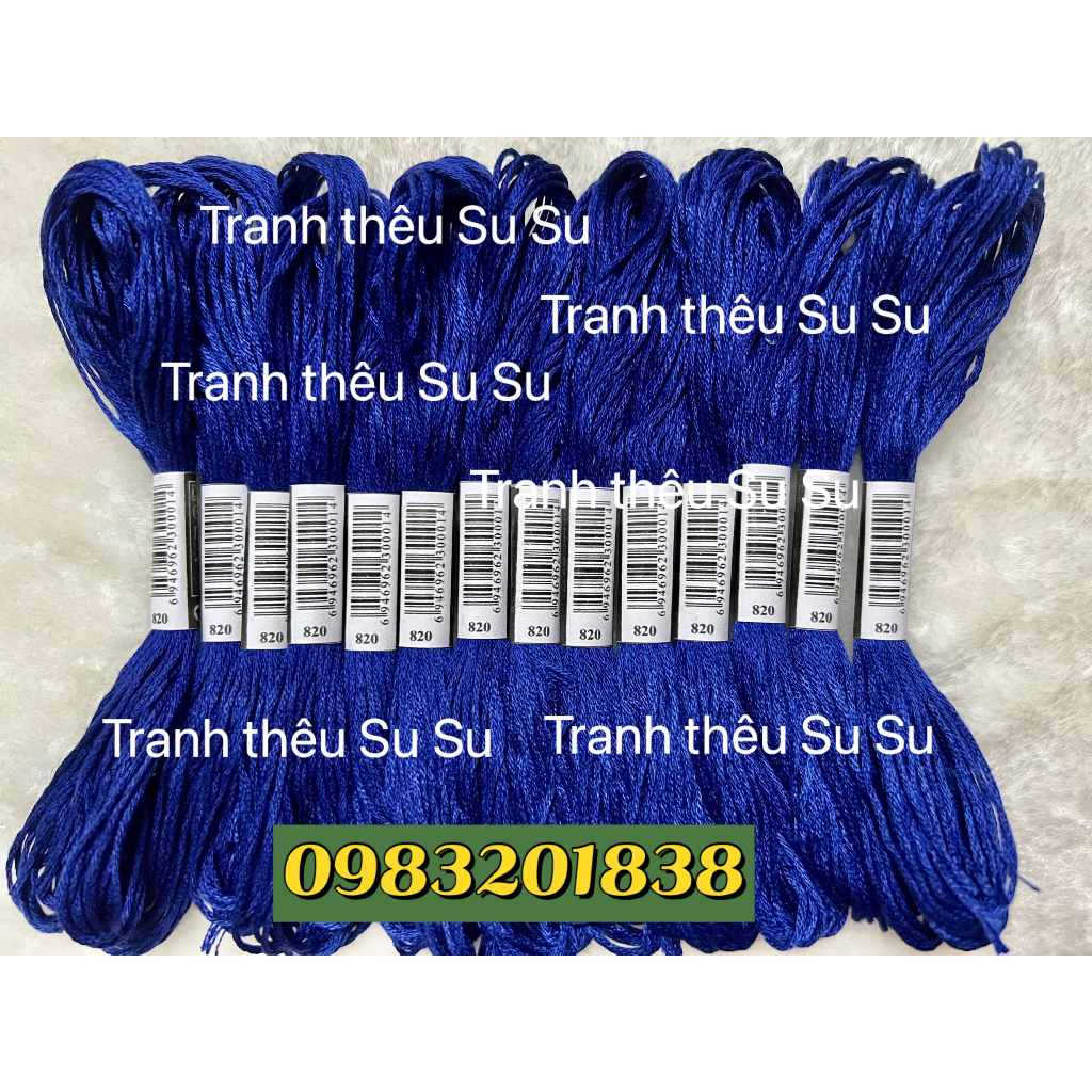 Chỉ thêu cotton mã theo bảng màu DMC mã từ 800 đến 899