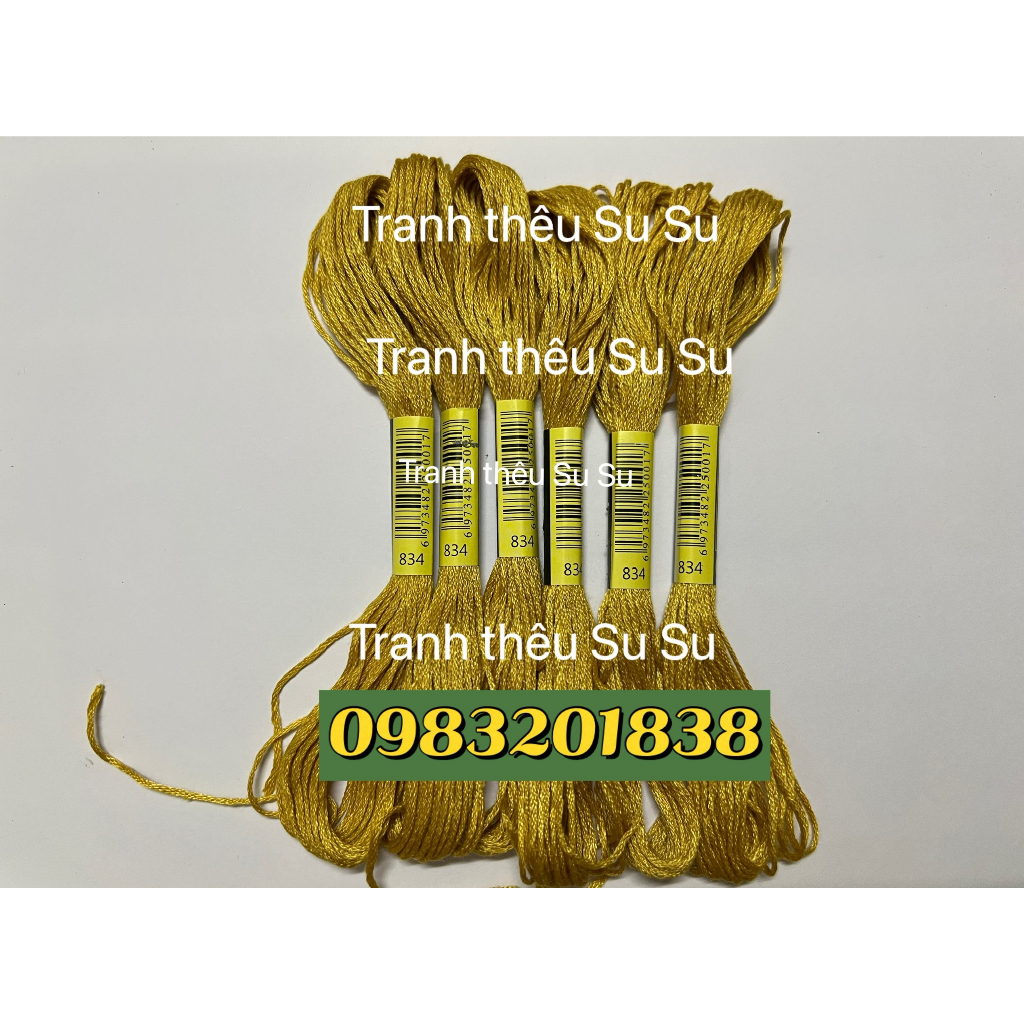 Chỉ thêu cotton mã theo bảng màu DMC mã từ 800 đến 899